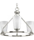 Debut 3-Light Semi-Flush Convertible Brushed Nickel