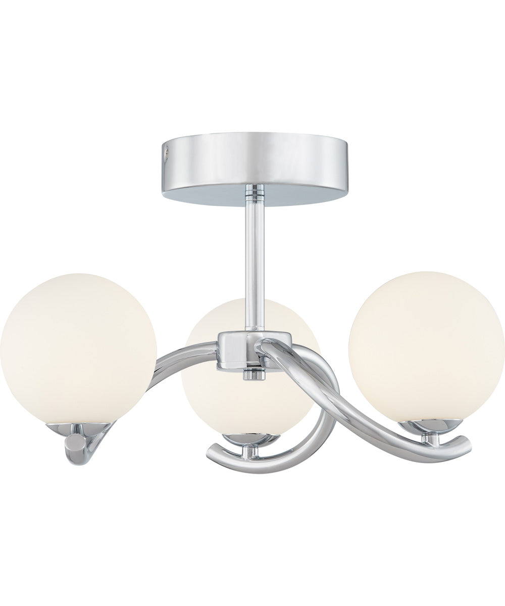 Essence 3-light Semi Flush Mount Polished Chrome