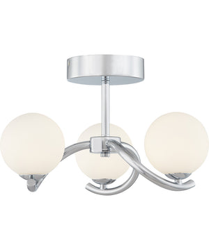 Essence 3-light Semi Flush Mount Polished Chrome