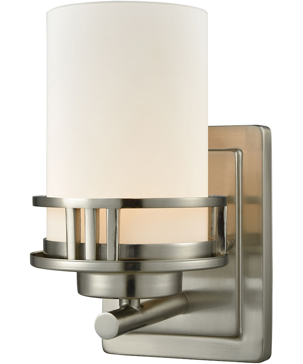Ravendale 1-Light for the Bath Brushed Nickel/Opal White Glass