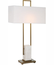 Column White Marble Table Lamp