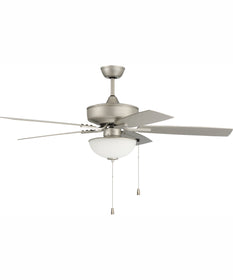 52" Outdoor Pro Plus 211 White 2-Light Indoor/Outdoor Ceiling Fan Painted Nickel