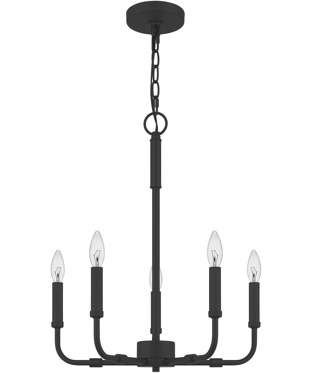 Abner 5-light Chandelier Matte Black