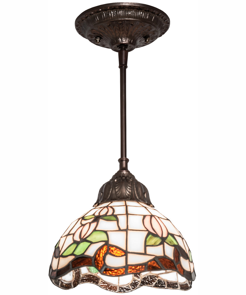 7" Wide Roseborder Mini Pendant