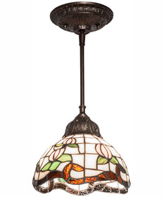7" Wide Roseborder Mini Pendant