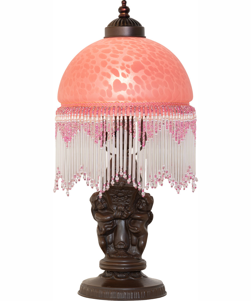 17" High Roussillon Cherub With Lantern Mini Lamp