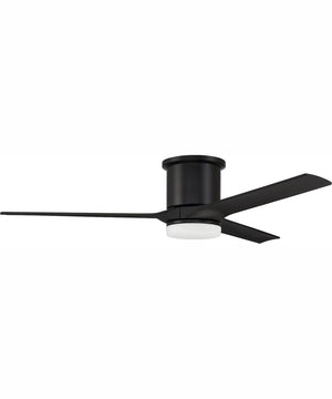 60" Burke 1-Light Ceiling Fan Flat Black