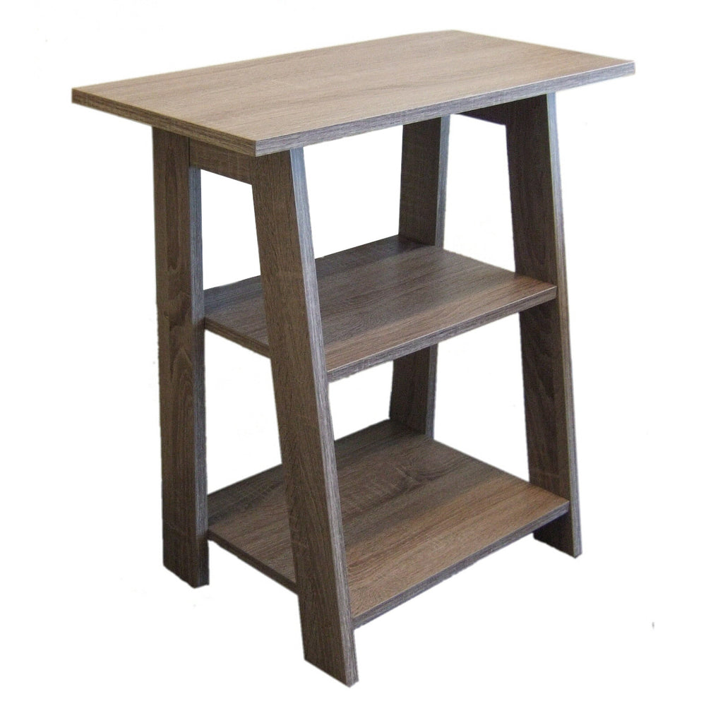 24"H Gray Rustic Side Table (Ladder Side Table)