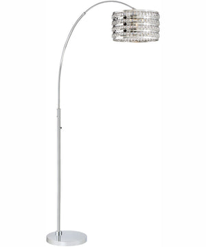 Valerie 1-Light Arch Lamp Chrome/Stainless Steel/Crystal