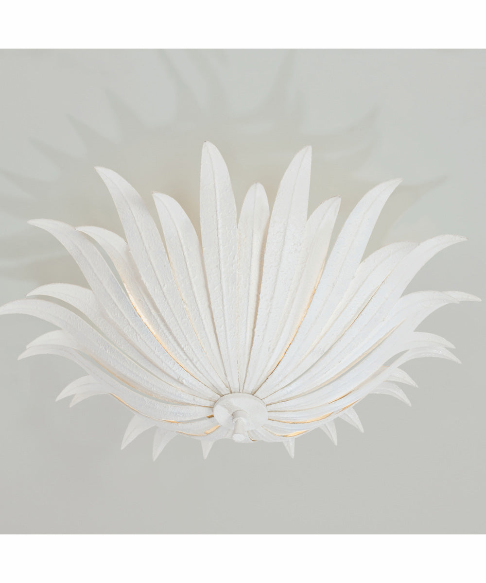 Eden 3-Light Semi-Flush Textured White