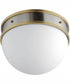 Duke 1-Light Flush Mount Satin Nickel / Satin Brass