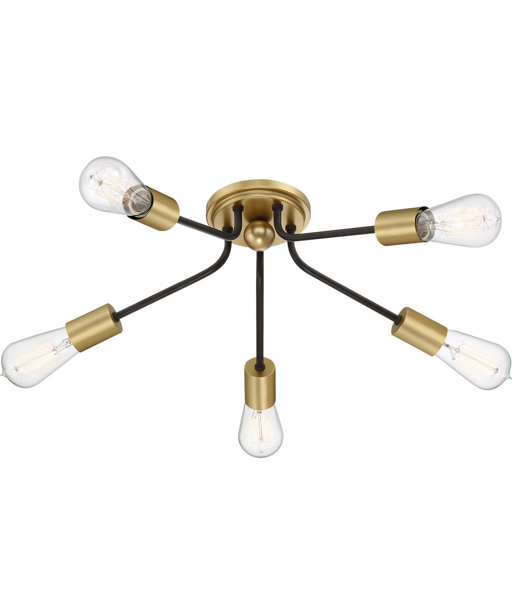 Latitude 5-light Flush Mount Western Bronze