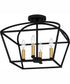 Concho Bay Medium 4-light Semi Flush Mount Matte Black