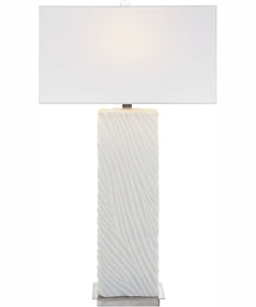 Pillar White Marble Table Lamp