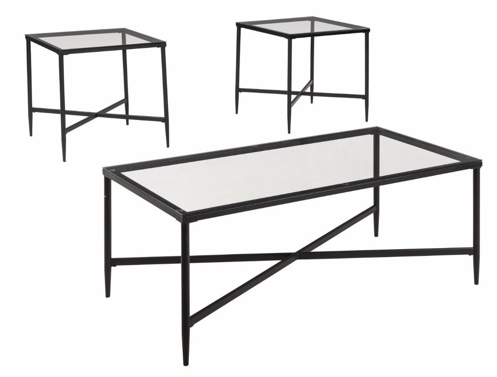 19"H Augeron Occasional Table Set (Set of 3) Black