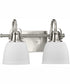 Preston 2-Light Coastal Bath Vanity Light Brushed Nickel