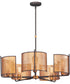 31"W Caspian 5-Light Chandelier Oil Rubbed Bronze / Antique Brass