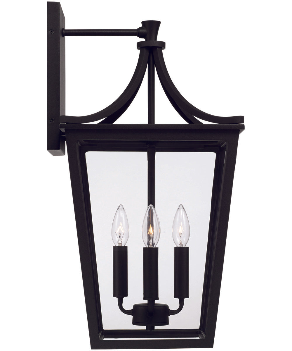 Adair 4-Light Outdoor Wall-Lantern Rain or Shine - Black