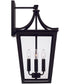 Adair 4-Light Outdoor Wall-Lantern Rain or Shine - Black