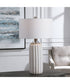 Azariah White Crackle Table Lamp