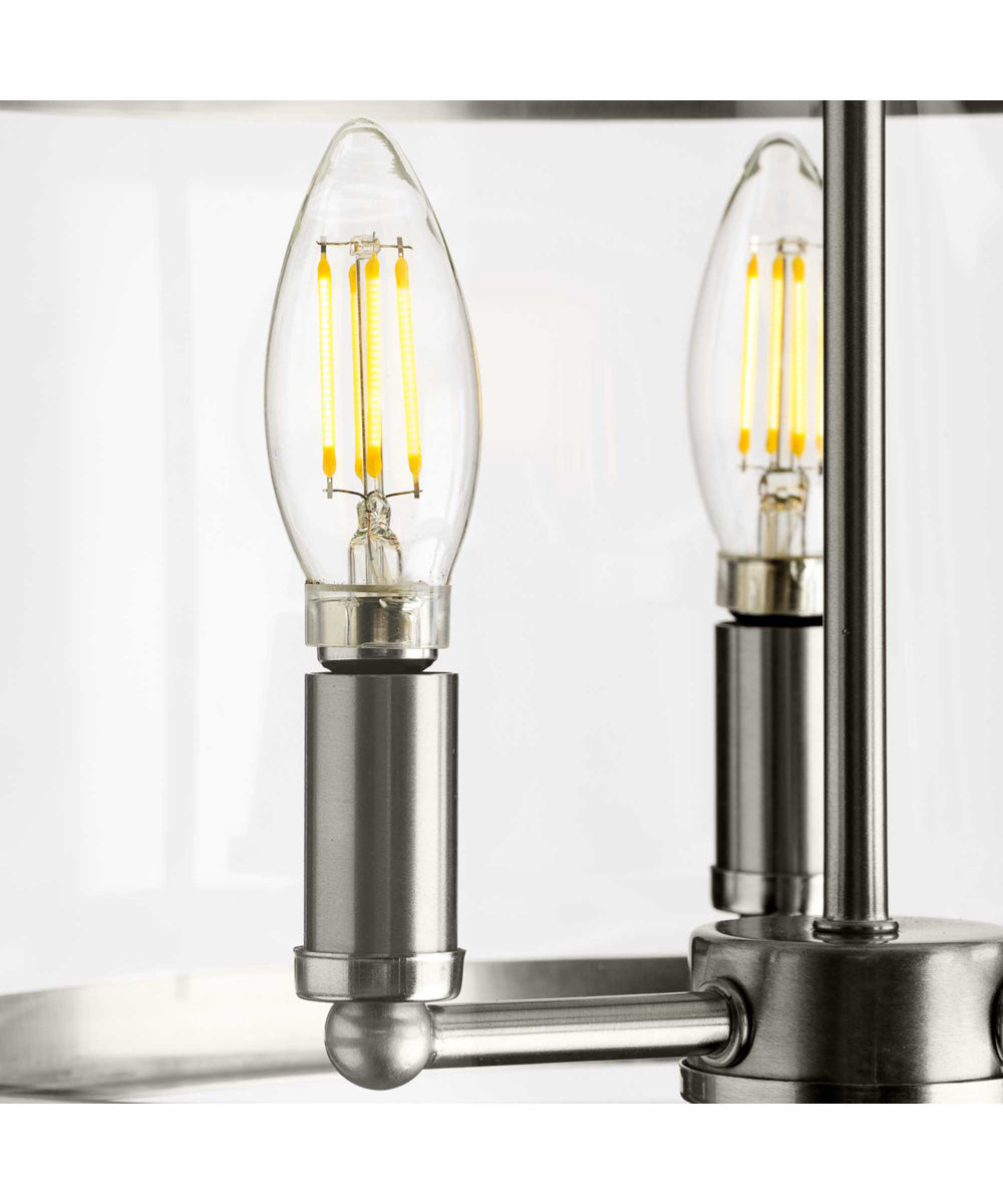 Gilliam 13 in. 3-Light New Traditional Semi-Flush Mount Brushed Nickel