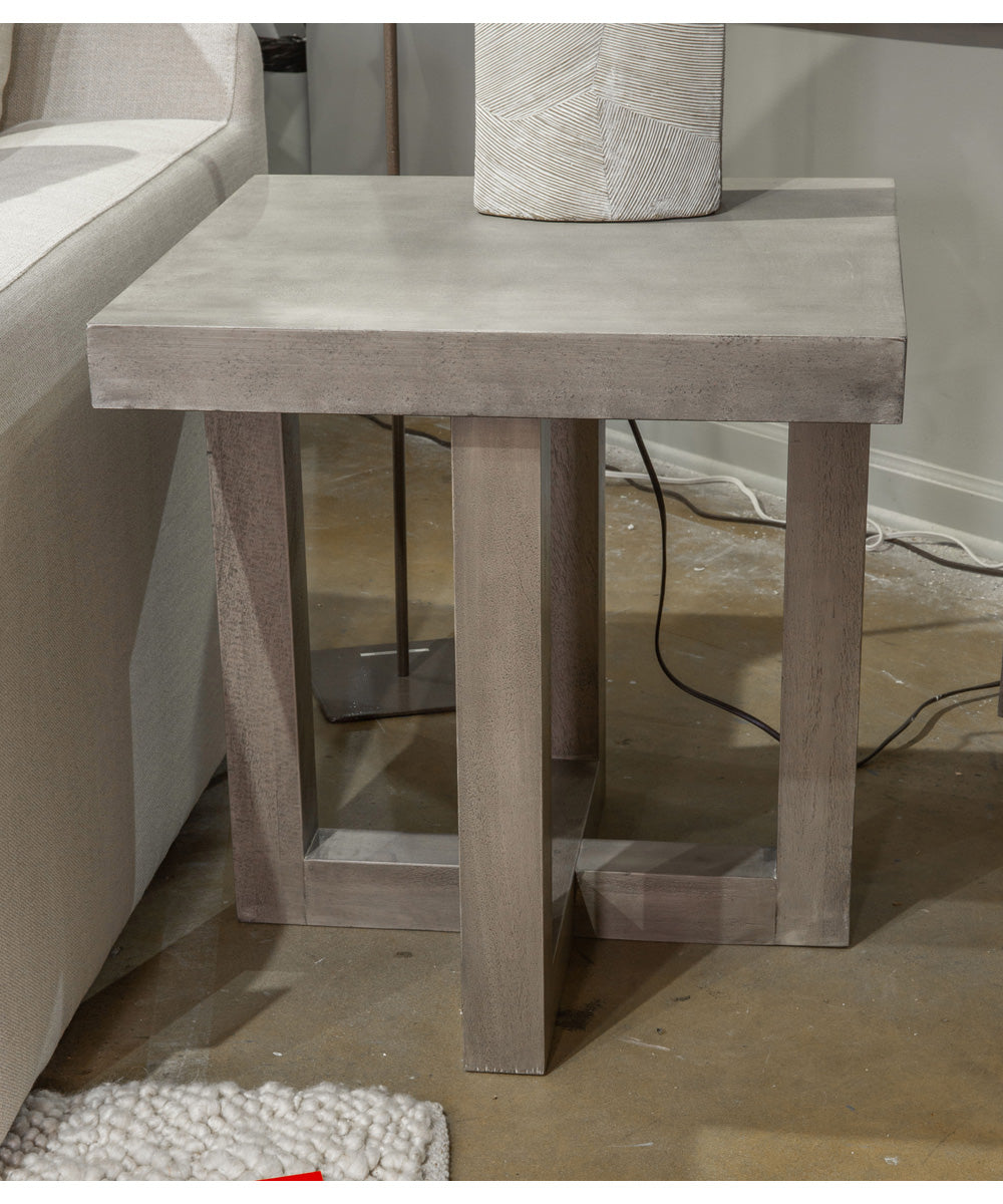 Lockthorne Square End Table Gray
