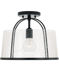 Madison 1-Light Dual-Mount Semi-Flush/Pendant Mount Matte Black