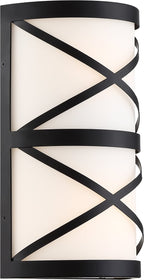 7"W Sylph 2-Light Vanity & Wall Aged Bronze / Satin White