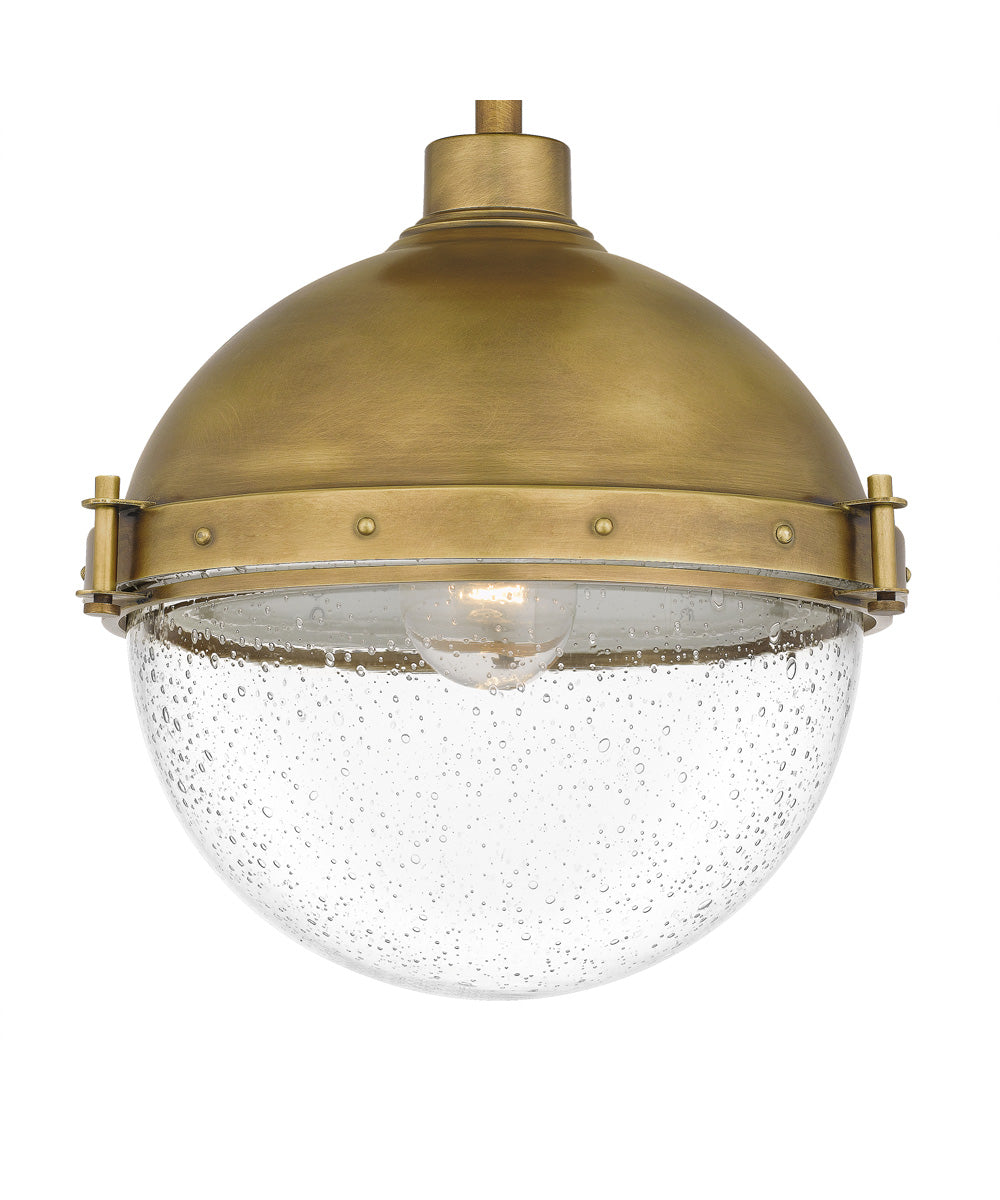 Perrine Small 1-light Mini Pendant Weathered Brass