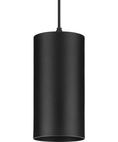 6"  Outdoor LED Aluminum Cylinder Cord-Mount Hanging Light Black