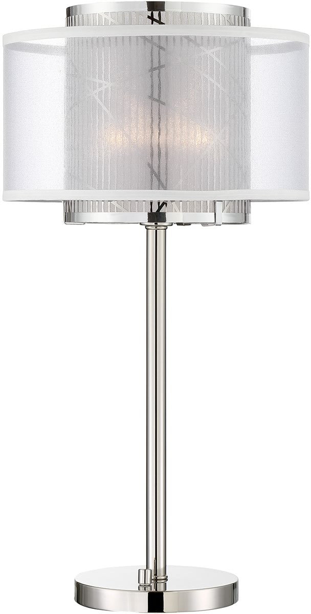 29"H Lacole 1-Light Table Lamp Brushed Nickel
