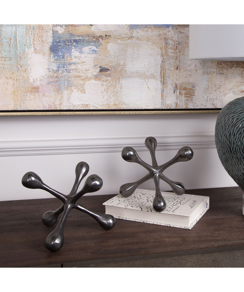 Harlan Black Nickel Objects, Set of 2