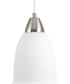 Simple 1-Light LED Pendant Brushed Nickel