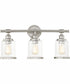 Dixie Large 3-light Bath Light Brushed Nickel