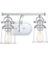 Grant Medium 2-light Bath Light Polished Chrome