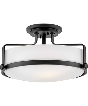 Harper 3-Light Large Semi-Flush Mount in Black