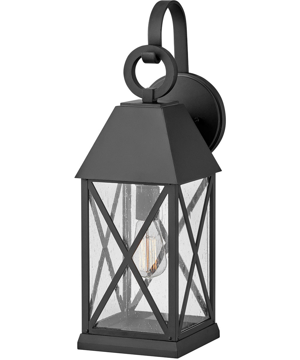 Briar 1-Light Medium Outdoor Wall Mount Lantern in Museum Black