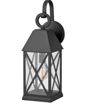 Briar 1-Light Medium Outdoor Wall Mount Lantern in Museum Black
