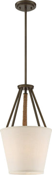 12"W Seneca 3-Light Pendant Mahogany Bronze