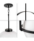 Delayne 1-Light Mid-Century Modern Etched Opal Glass Pendant Light Matte Black