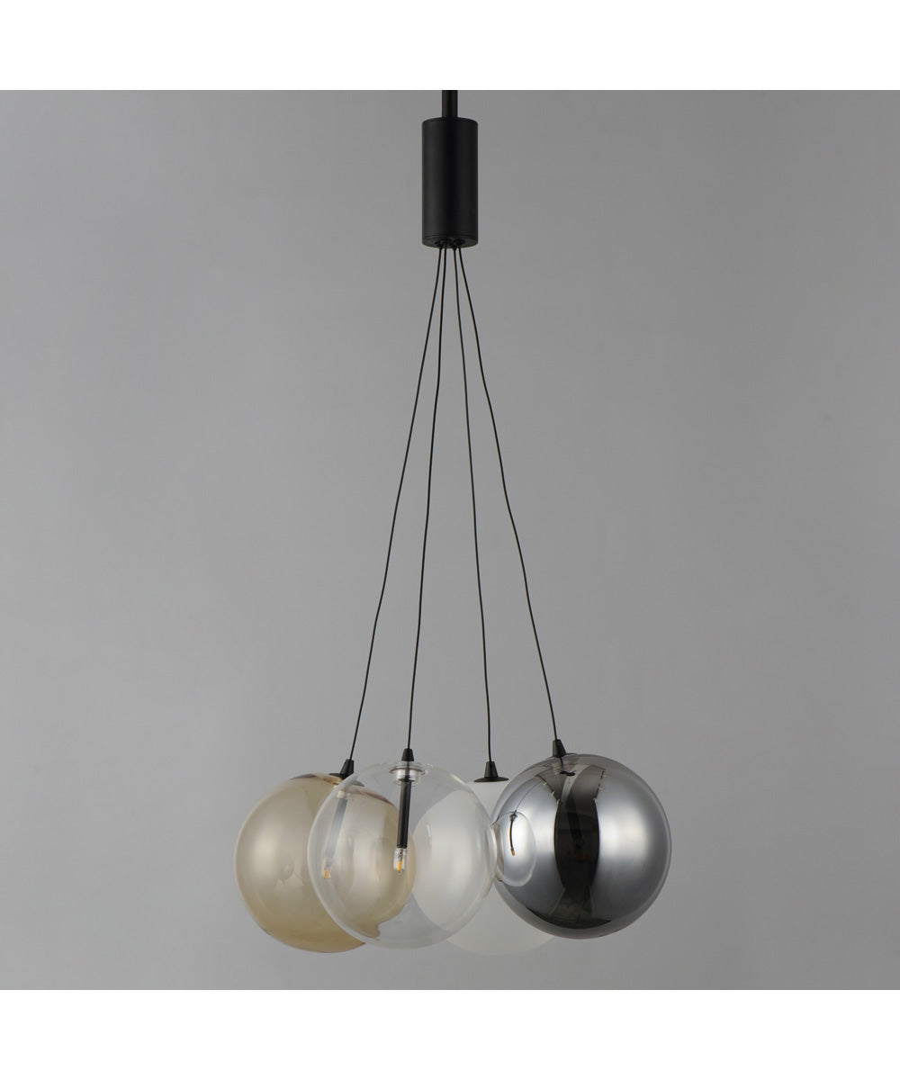 Burst 4-Light LED Pendant - Mixed Black
