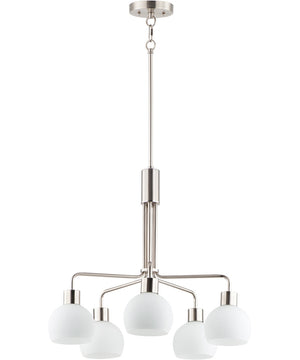 Coraline 5-Light Chandelier Satin Nickel