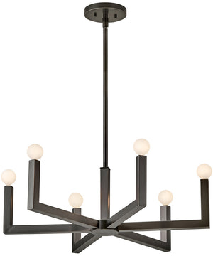 Ezra 6-Light Large Single Tier in Black Oxide