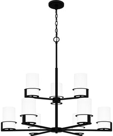 Seymour 9-light Chandelier Matte Black