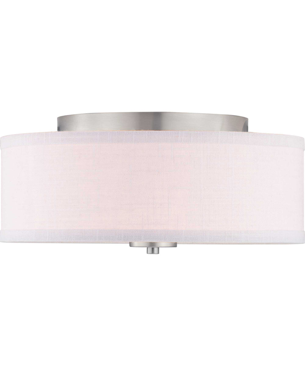 Inspire 13" 2-Light Flush Mount Brushed Nickel