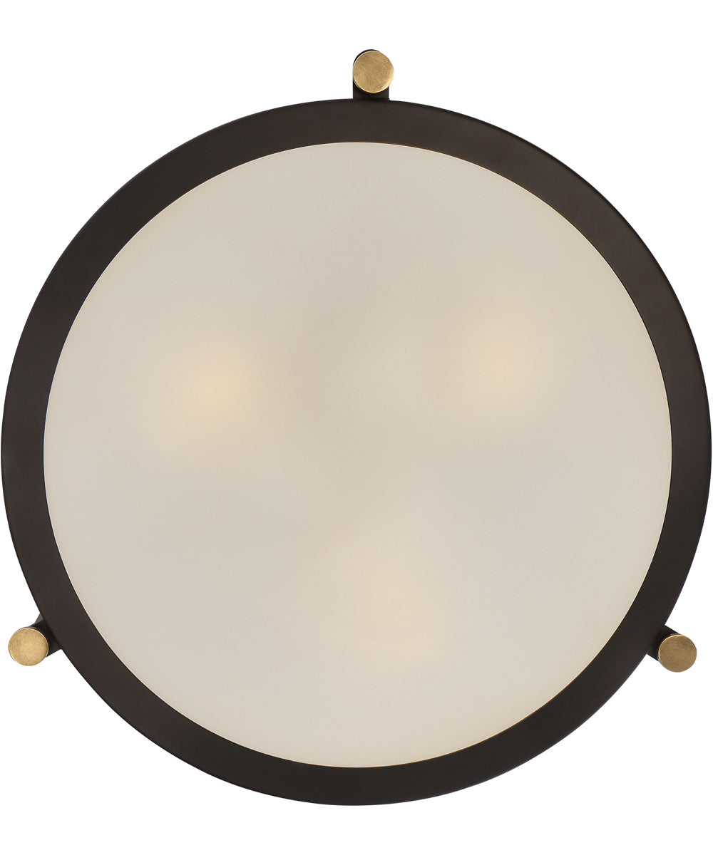 Calvary Large 3-light Semi Flush Mount Western Bronze
