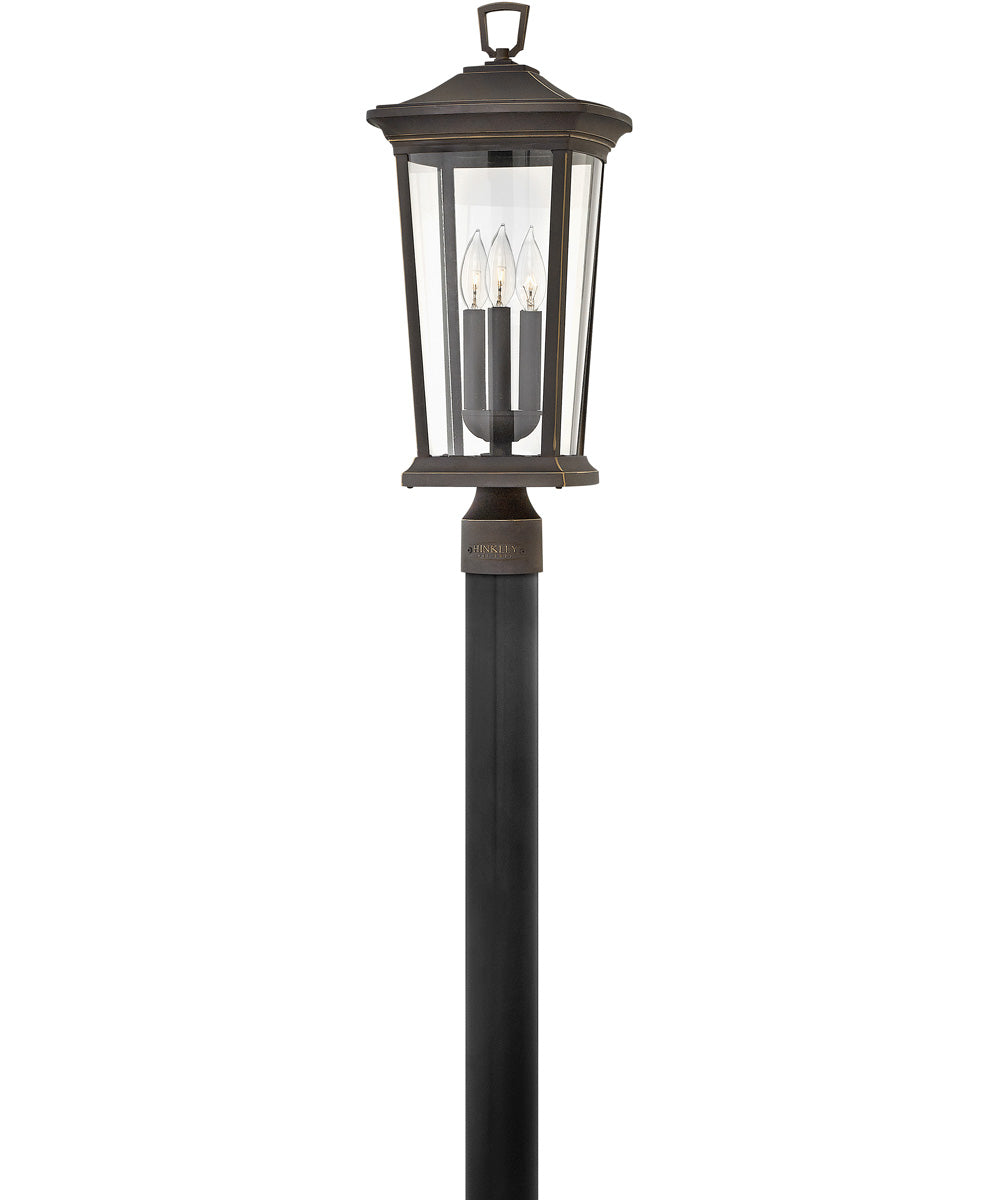 Bromley 3-Light Large Outdoor Post Top or Pier Mount Lantern 12v in Oil Rubbed Bronze