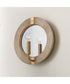Finn 1-Light Sconce White Wash and Matte Brass