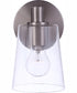 Emilio 1-Light Wall Sconce Brushed Polished Nickel