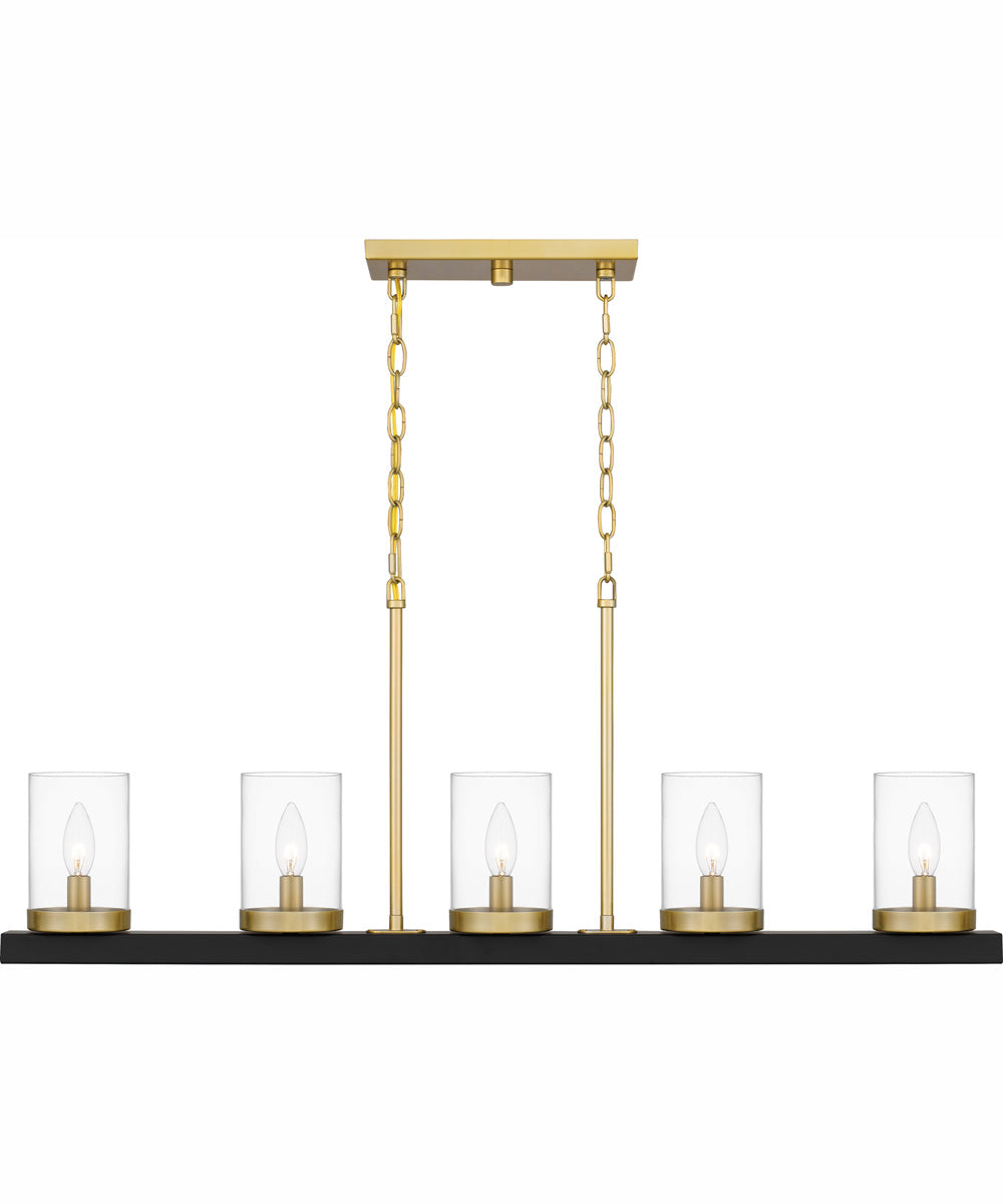 Greeley Medium 5-light Island Light Matte Black